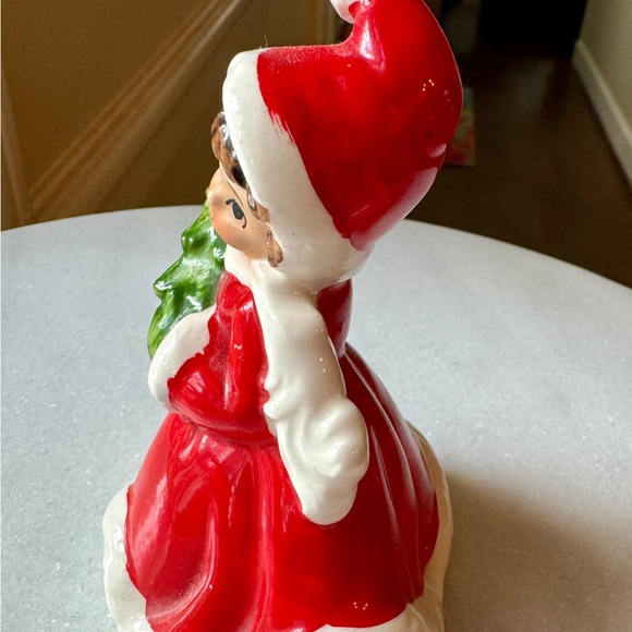 Vintage Lefton Christmas Girl with Tree MCM Japan - Picture 4 of 7